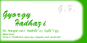 gyorgy hadhazi business card